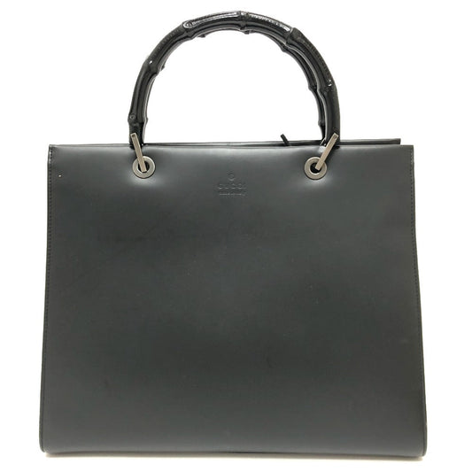 GUCCI Handbag 002058 leather black logo