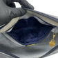 GUCCI Shoulder Bag Leather, PVC Navy Micro GG logo Metal Women Used Authentic