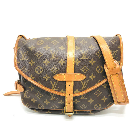 LOUIS VUITTON Shoulder Bag M42256 Monogram canvas Brown Saumur 30