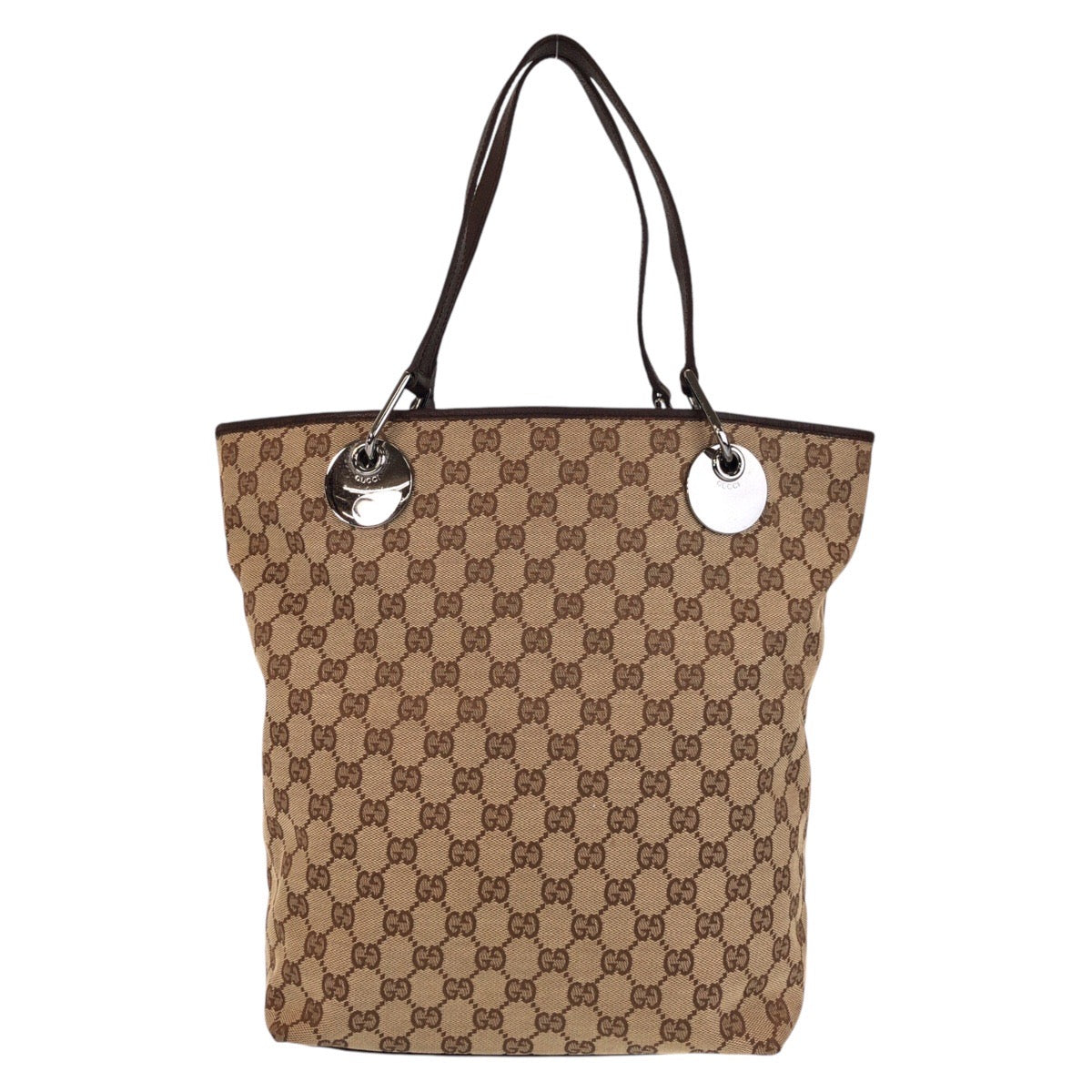 GUCCI Tote Bag 120336 GG canvas Beige brown