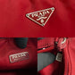 PRADA Handbag Nylon Red Triangle Logo Metal Women Used Authentic