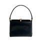 GUCCI Handbag Calfskin, Leather Navy Horseshoe Metal Women Used Authentic