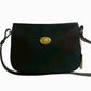 BURBERRY Shoulder Bag leather black Nova Check Women Used Authentic