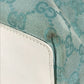 GUCCI Tote Bag 002 1099 Canvas / leather Light green Shoulder Bag Shoulder Bag GG Bucket Women Used Authentic