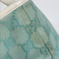 GUCCI Tote Bag 002 1099 Canvas / leather Light green Shoulder Bag Shoulder Bag GG Bucket Women Used Authentic