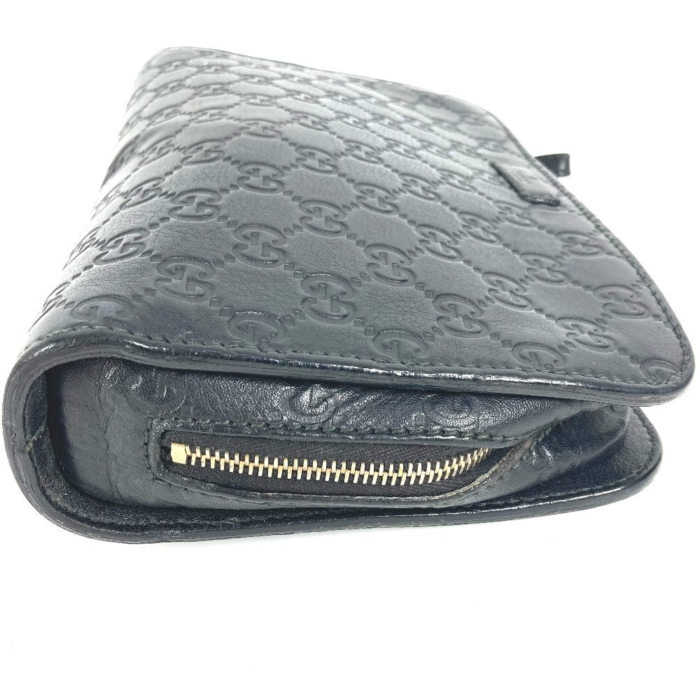 GUCCI business bag 201755 leather black With strap GG Guccisima mens Used Authentic