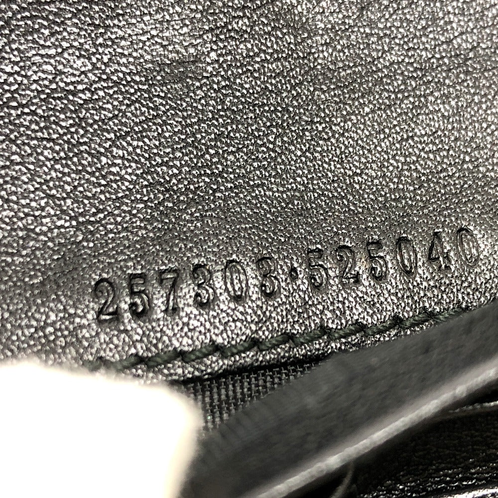 GUCCI Trifold wallet 257303 leather black Sima line GG