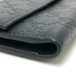 GUCCI Trifold wallet 257303 leather black Sima line GG