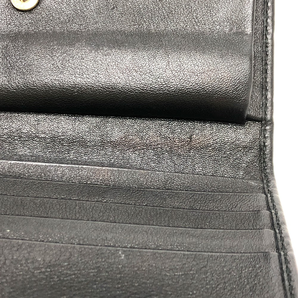 GUCCI Trifold wallet 257303 leather black Sima line GG