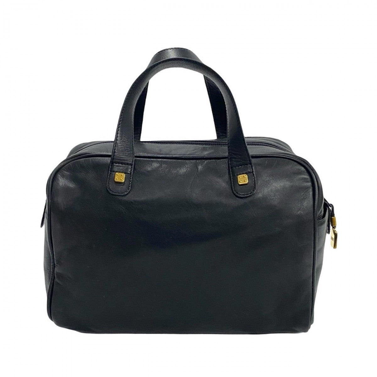 LOEWE Handbag leather black Anagram logo Amazonas Women Used Authentic