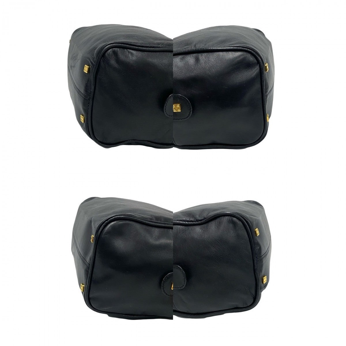 LOEWE Handbag leather black Anagram logo Amazonas Women Used Authentic