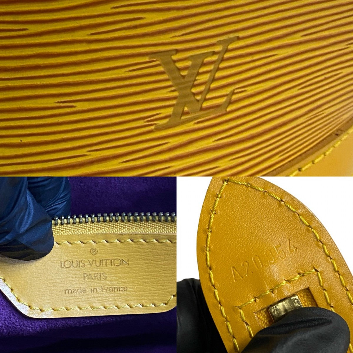 LOUIS VUITTON Shoulder Bag M52339 leather yellow Epi Saint Jacques Poignier Long Women Used Authentic