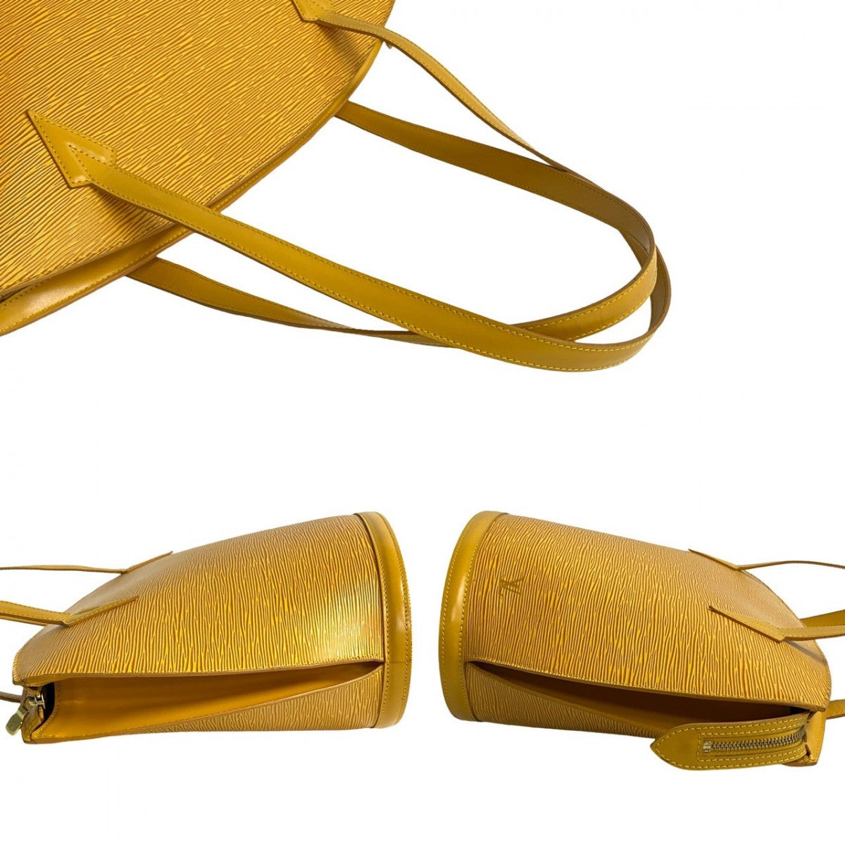 LOUIS VUITTON Shoulder Bag M52339 leather yellow Epi Saint Jacques Poignier Long Women Used Authentic
