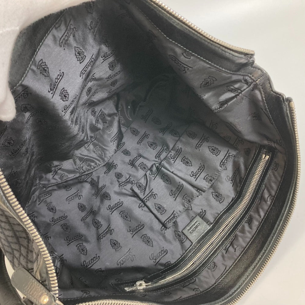 GUCCI Shoulder Bag 243308 canvas Black x gray Diamante Women Used Authentic