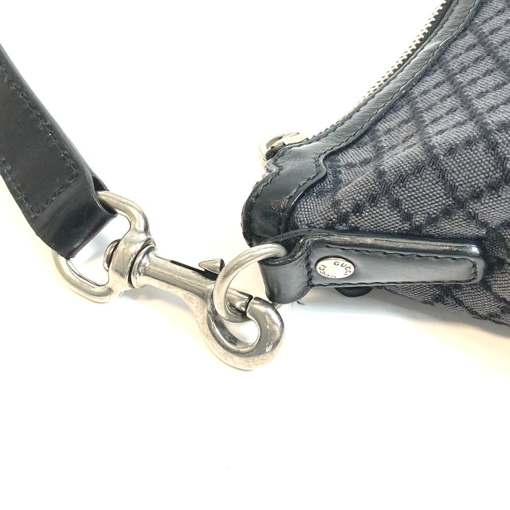 GUCCI Shoulder Bag 243308 canvas Black x gray Diamante Women Used Authentic