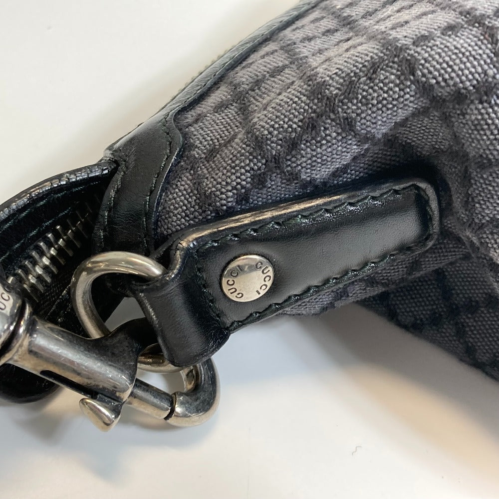 GUCCI Shoulder Bag 243308 canvas Black x gray Diamante Women Used Authentic