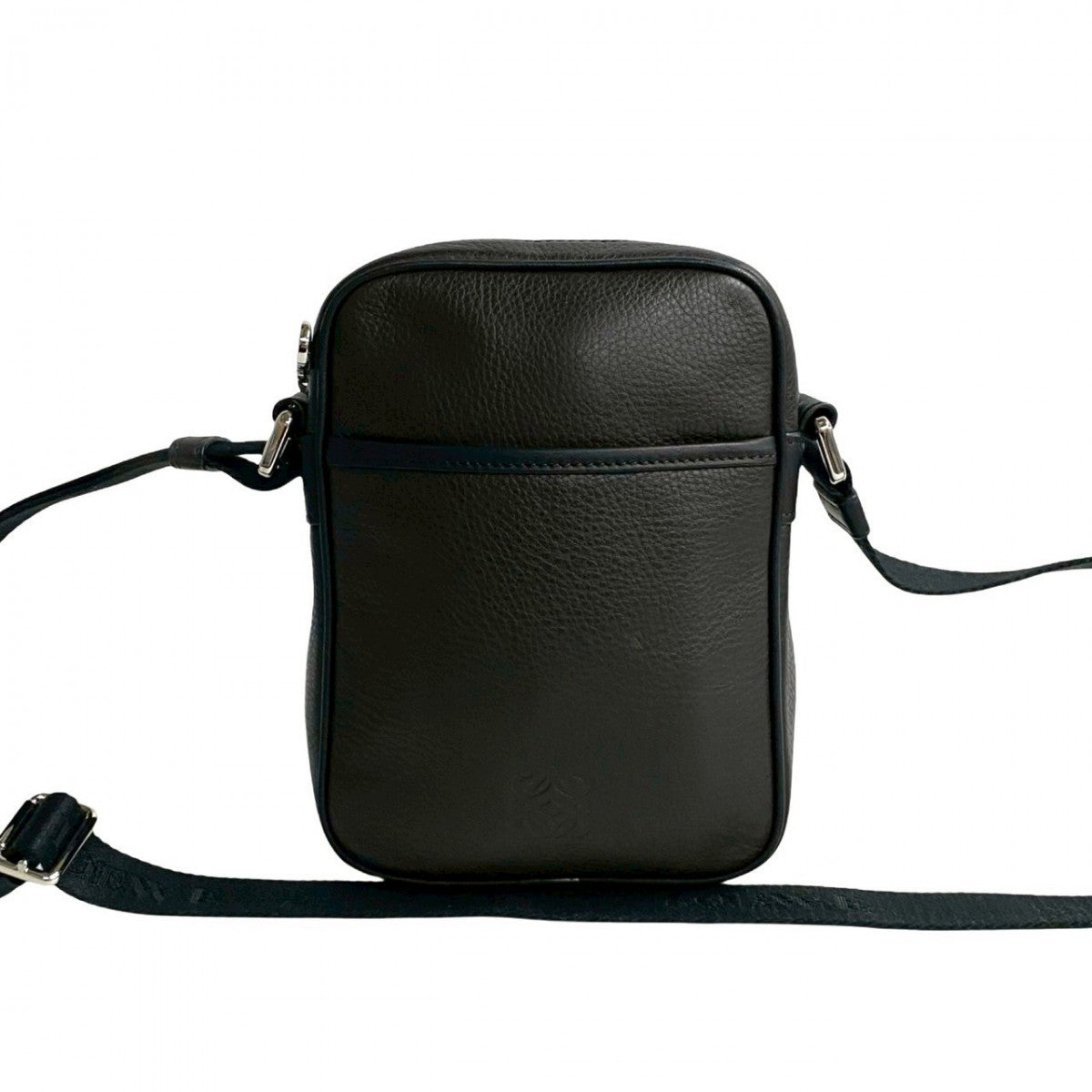 LOEWE Shoulder Bag leather Brown Anagram logo Women Used Authentic