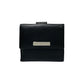 GUCCI Bifold Wallet leather black logo plate Metal Women(Unisex) Used Authentic