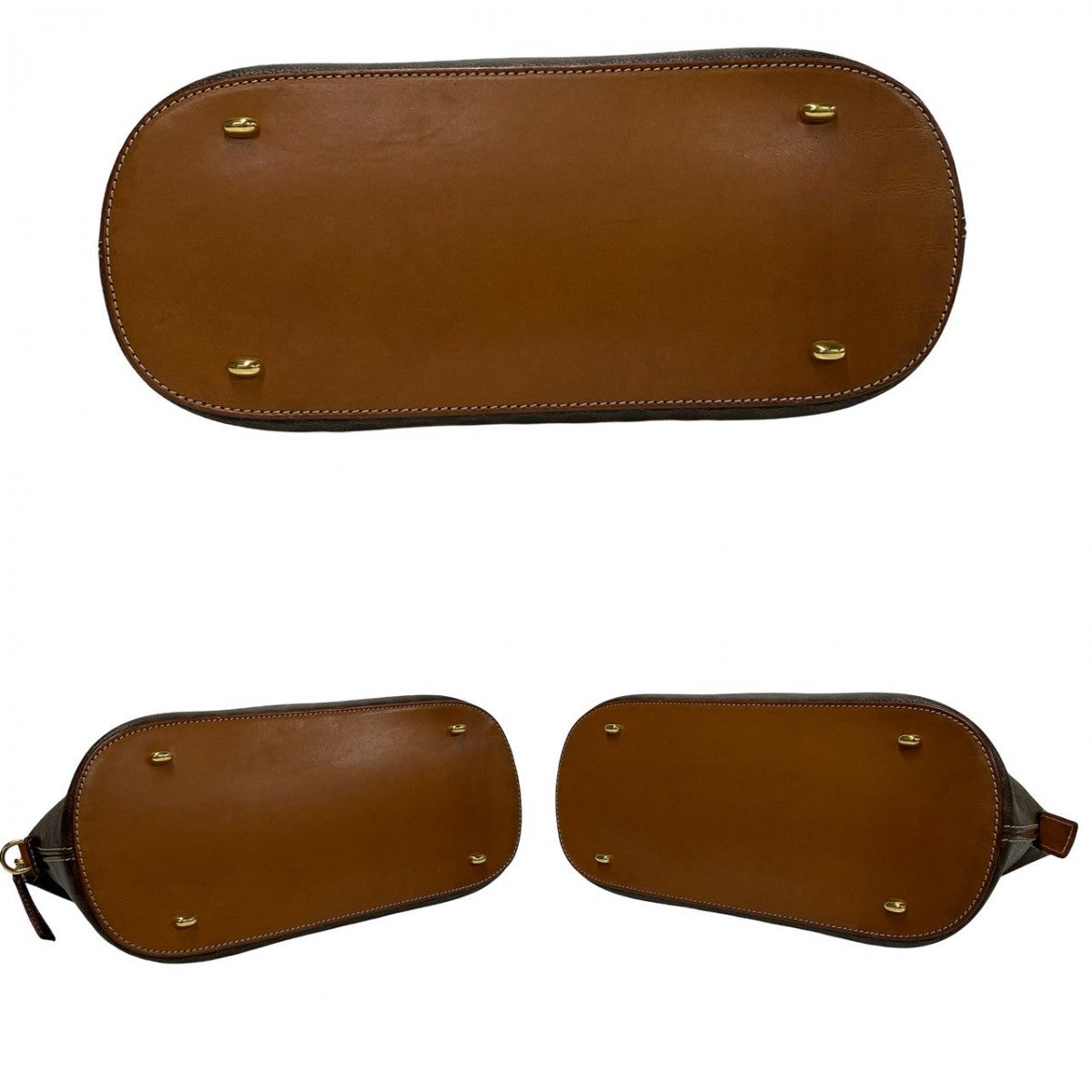 CELINE Shoulder Bag Leather, PVC Brown Macadam Brazon Women Used Authentic