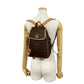 CELINE Backpack Leather, PVC Brown RingMetal logo Macadam Blason TriomphePattern Women Used Authentic