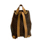 CELINE Backpack Leather, PVC Brown RingMetal logo Macadam Blason TriomphePattern Women Used Authentic