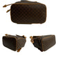 CELINE Backpack Leather, PVC Brown RingMetal logo Macadam Blason TriomphePattern Women Used Authentic