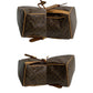 CELINE Backpack Leather, PVC Brown RingMetal logo Macadam Blason TriomphePattern Women Used Authentic