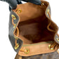 CELINE Backpack Leather, PVC Brown RingMetal logo Macadam Blason TriomphePattern Women Used Authentic
