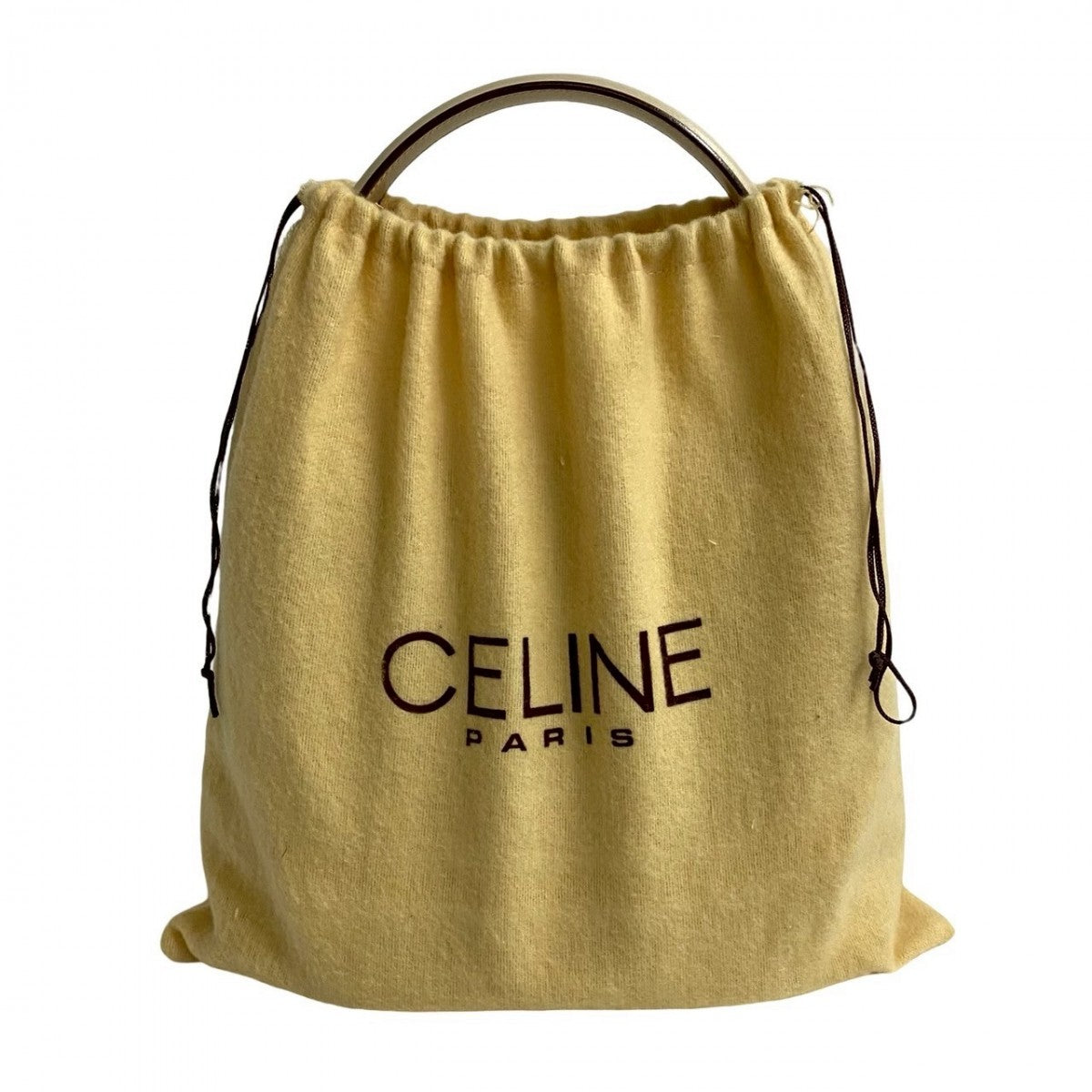 CELINE Handbag Calfskin, Leather beige logo Metal Women Used Authentic