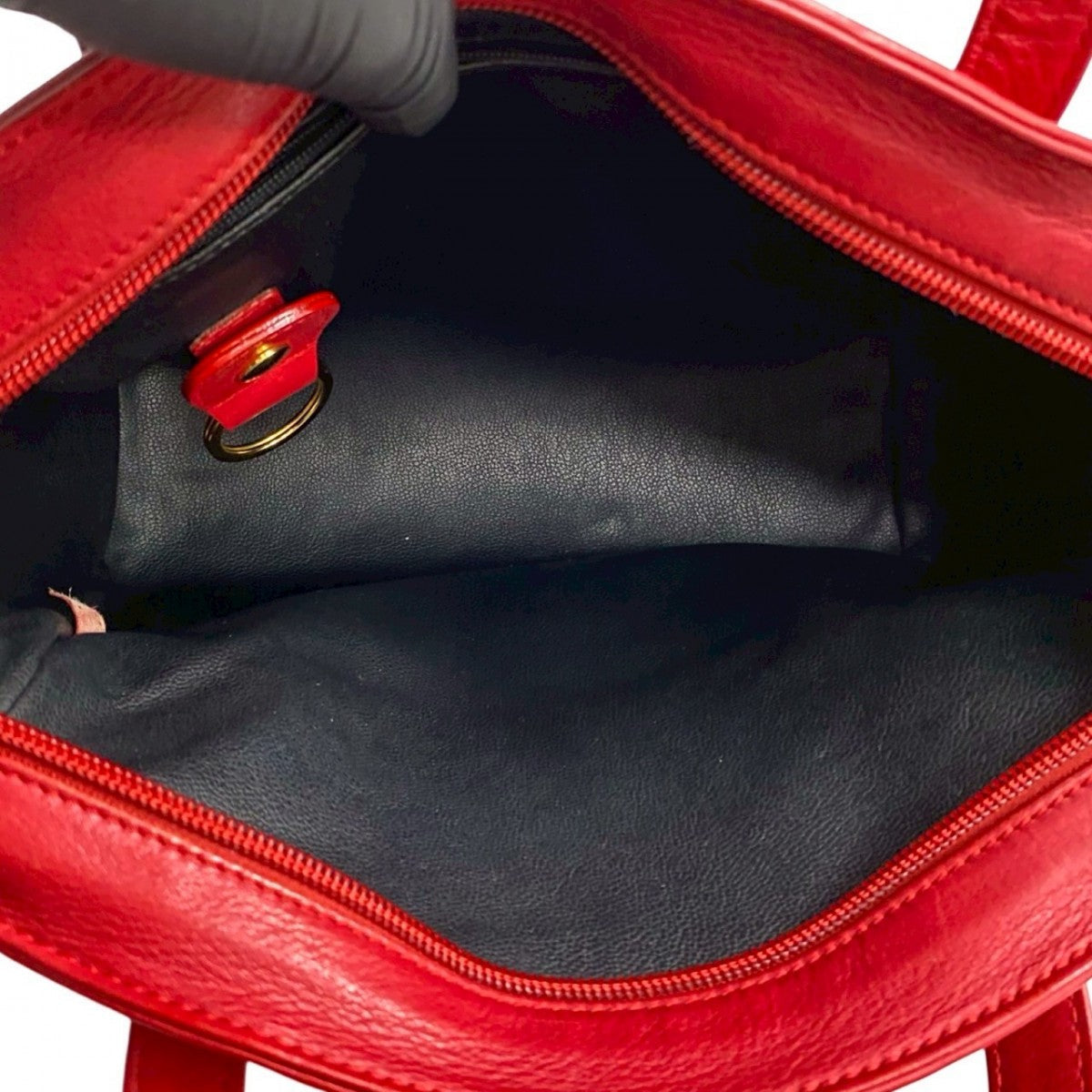 Dior Shoulder Bag leather Red CD logoMetal Women Used Authentic