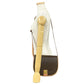 CELINE Shoulder Bag Leather, PVC Brown RingMetal logo Macadam Blason TriomphePattern Women Used Authentic