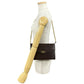 GUCCI Shoulder Bag Calfskin, Leather Brown GG logo Metal Women Used Authentic