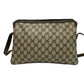 GUCCI Shoulder Bag Leather, PVC Brown GG logo Sherry line Women Used Authentic