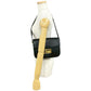 CELINE Shoulder Bag Calfskin, Leather black logo carriage Metal Women Used Authentic