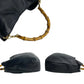 GUCCI Shoulder Bag leather Navy Bamboo