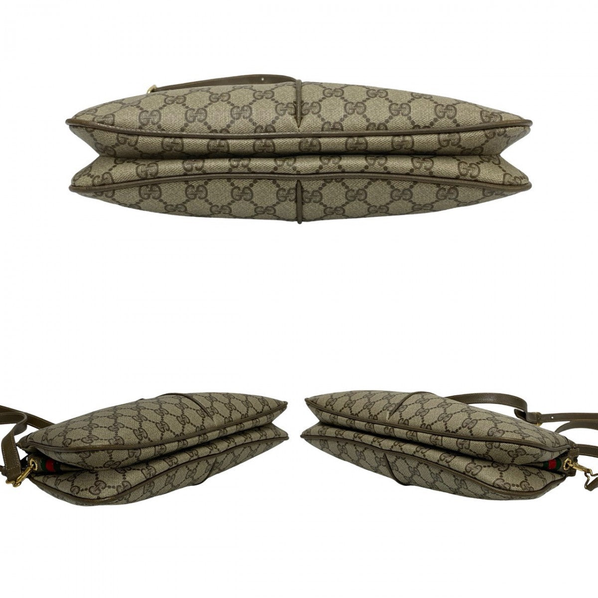 GUCCI Shoulder Bag leather Brown Sherry line