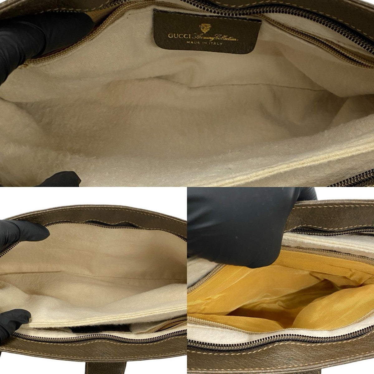 GUCCI Shoulder Bag leather Brown Sherry line