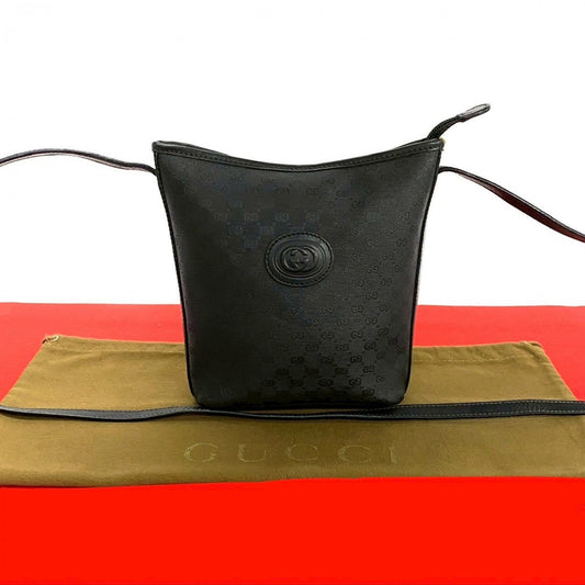 GUCCI Shoulder Bag leather black