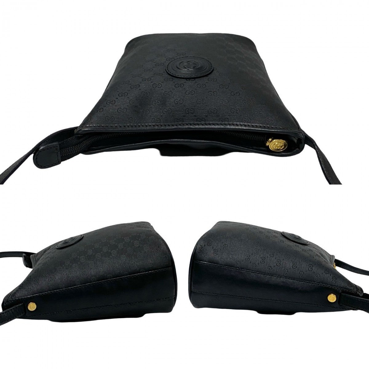 GUCCI Shoulder Bag leather black
