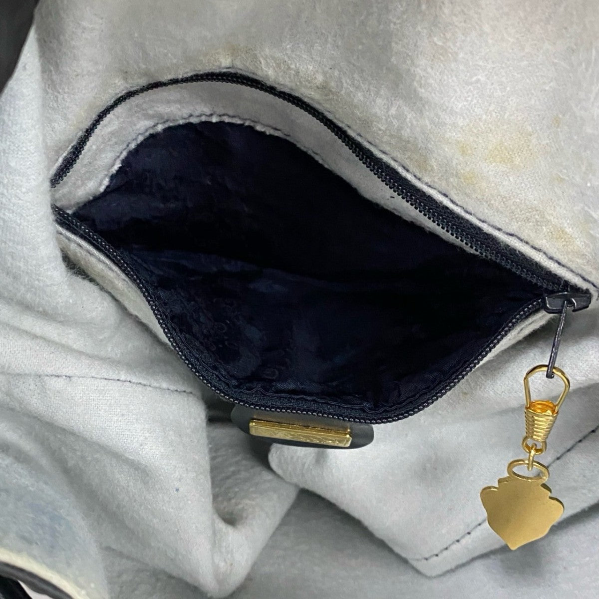 GUCCI Shoulder Bag leather Navy