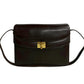 GUCCI Shoulder Bag Calfskin, Leather Brown Turn lock Women Used Authentic