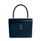 GUCCI Handbag leather Navy GG logoMetal Old Gucci Women Used Authentic