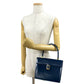 GUCCI Handbag leather Navy GG logoMetal Old Gucci Women Used Authentic