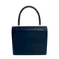 GUCCI Handbag leather Navy GG logoMetal Old Gucci Women Used Authentic