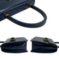 GUCCI Handbag leather Navy GG logoMetal Old Gucci Women Used Authentic