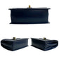 GUCCI Handbag leather Navy GG logoMetal Old Gucci Women Used Authentic