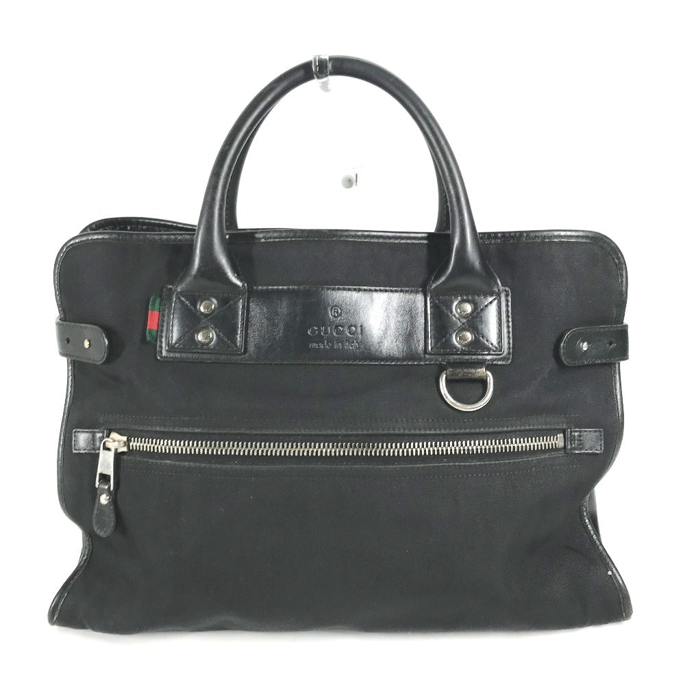 GUCCI Business bag 246410 Nylon / leather black logo mens Used Authentic