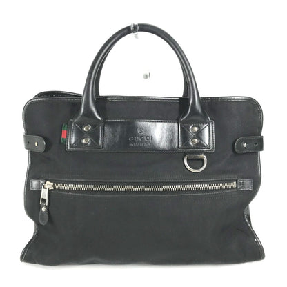 GUCCI Business bag 246410 Nylon / leather black logo mens Used Authentic