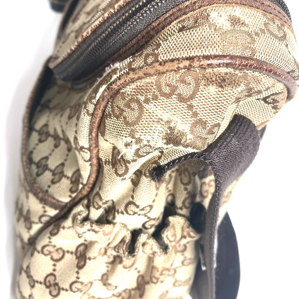 GUCCI Shoulder Bag 123326 GG canvas / leather beige GG Mother's Bag Women Used Authentic