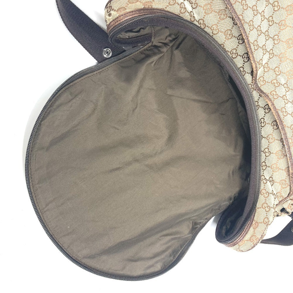 GUCCI Shoulder Bag 123326 GG canvas / leather beige GG Mother's Bag Women Used Authentic